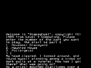 Scapeghost (1989)(Level 9)(Side 1) screen shot game playing